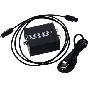 Audio AV adapter Pawonik JL-AC1011 Toslink (optical) to 2× RCA (analog) black
