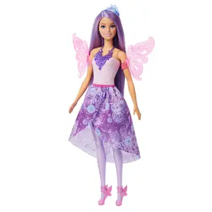 Fashion doll MATTEL Barbie Fantasy Fashion Pack — 303 mm, multicolour, includes mermaid tail, fairy wings, necklaces