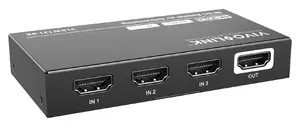 Vivolink VLSW131-8K HDMI Video Switch with 3 ports, HDMI 2.0/2.1, 4K resolution at 60 fps, CEC, and IR sensor