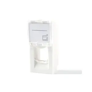 Lanview LKS840 1-port Euro outlet 45x22.5 wall socket