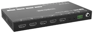 Vivolink VLSW141H-8K HDMI video switch with 4x1 configuration, 8K at 60Hz resolution, RS-232 control, eARC, and black housing