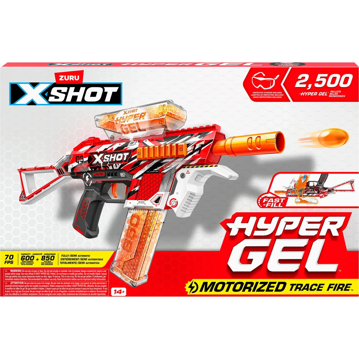 Toy blaster Zuru X-Shot Blaster Trace Fire 70FPS set 1500 balls