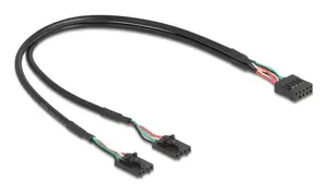 Internal USB cable DELOCK 84513 — USB 2.0 4-pin to 10-pin, 0.3 m, black