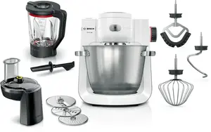 Bosch Serie 6 MUMS6EW22 Food Processor 1600 W 5.5 L White with Stainless Steel Bowl 7 Speeds Kneading Function
