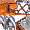 Плетеная корзина для пикника Springos CS0135 на 4 персоны Photo 6