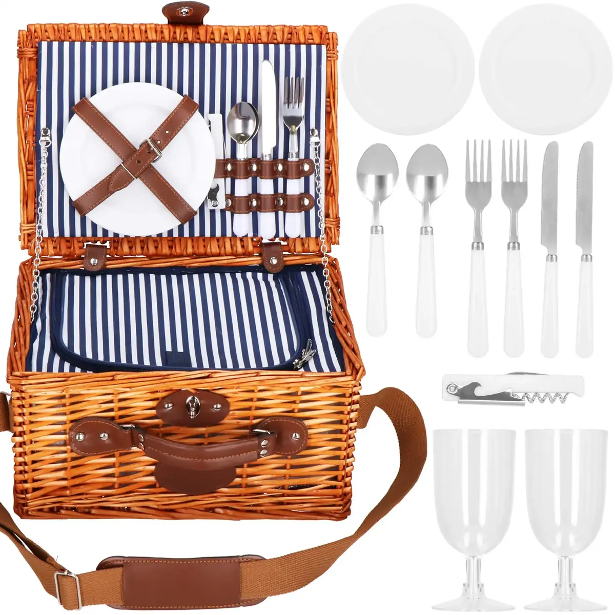 Thermal picnic basket Springos CS0134 37x27x20 cm Photo 4