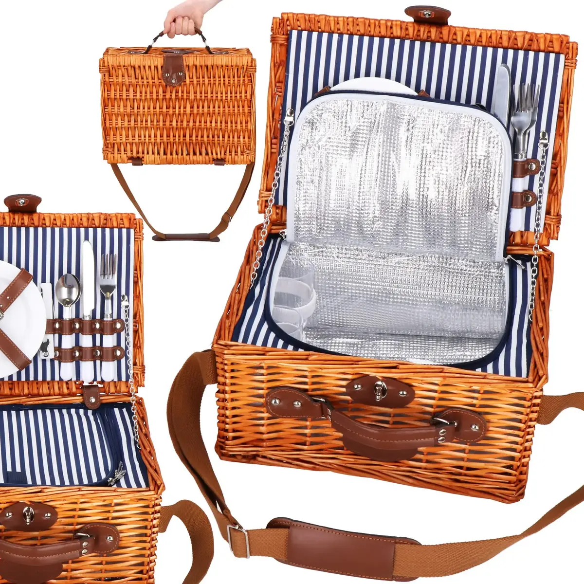 Thermal picnic basket Springos CS0134 37x27x20 cm Photo 5