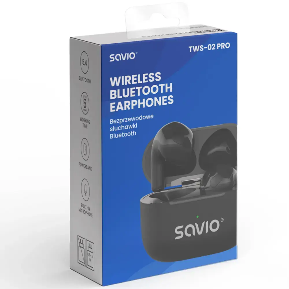 SAVIO TWS-02 PRO беспроводные внутриканальные наушники Photo 7