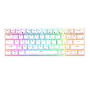Mechanical keyboard Royal Kludge RK61 — 61-key compact layout, white case, Blue mechanical switches, US layout