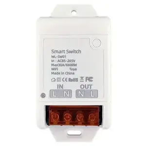 Gudrais Wi‑Fi slēdzis TUYA HS084035 30A AC 100–240V