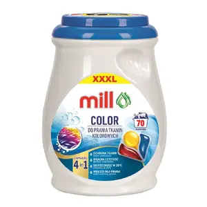 Dishwasher washing capsules MADONIS MILL PROFESSIONAL 3-chamber for colors 70 pcs, plastic box