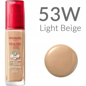 Liquid foundation Bourjois Healthy Mix shade 053, medium coverage, skin-evening makeup