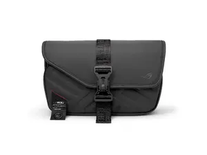 Messenger case Asus BC3004 ROG SLASH SLING BAG 4.0 — PU leather, Polyester, 330×180×95 mm, Black
