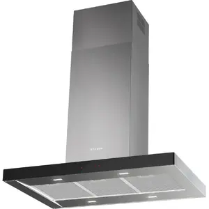 FABER Wall-mounted Cooker Hood Black 610 m³/h Glass and Stainless Steel Ducted LED