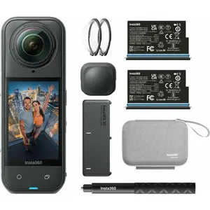 Экшн-камера Insta360 X5 Essentials Bundle 8K Ultra HD 7680 x 3840 пикселей 120 кадр/с 72 МП угол обзора 360° Черный