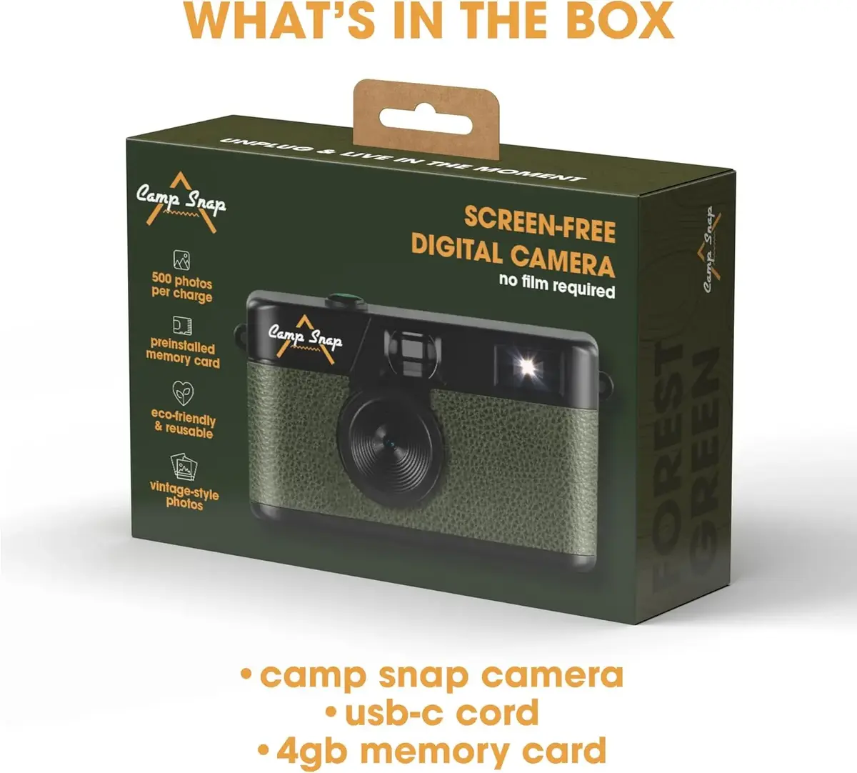 Цифровая камера Camp Snap CS-V105-GR-WW зелёная компактная Photo 5