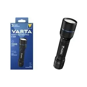 Фонарь Varta F30R Aluminium перезаряжаемый LED, алюминиевый корпус, зарядный