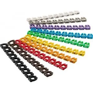 Vadu marķieri GOOBAY 72515, cipari 0–9, vadiem Ø 4,0–6,0 mm, 100 gab.