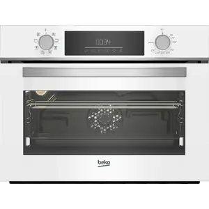 Built-in oven BEKO BBCM18300W — compact 48 L, 2400 W, white, multifunction, steam cleaning
