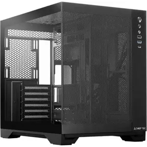 Datora korpuss VISIO AIR Fanless (GM-30B-M-FL-OP) Mini tornis Melns