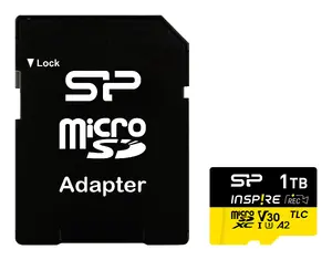 Карта памяти MicroSDXC Silicon Power SP001TBSTXLA2V1NSP 1 ТБ UHS-I U3 V30 3D TLC Класс 10 170/160 МБ/с
