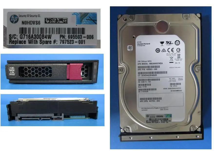 HP Enterprise 2TB 3.5 collu