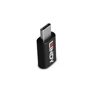 Data blocker Lindy USB 3.2 Type C to C 100W, USB-C to USB-C, black