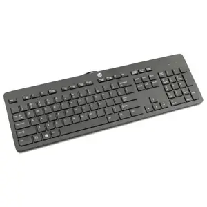 Wired USB Business Slim Keyboard by HP — compact full-size layout, USB connection