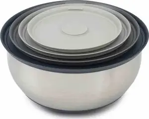 Stainless-steel bowl set Joseph Joseph Nest Prep & Store 3-piece — compact nesting prep and storage bowls