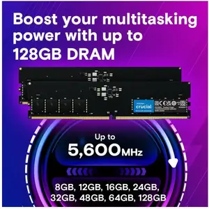 CRUCIAL 32GB DDR5 PC5-5600 модуль памяти CT32G56C46U5T, 32GB unbuffered DIMM