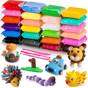 Modelling clay set Kiddyz KIDD-CLY24-MLT — 24 pcs soft air-dry non-toxic colours