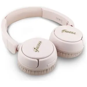 Austiņas Guess Bluetooth 5.3 Metāla logotips Rozā