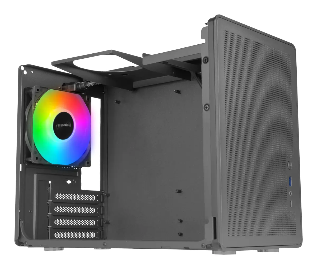 Mars Gaming MC-XPS Mini Tower PC Case Black Photo 7