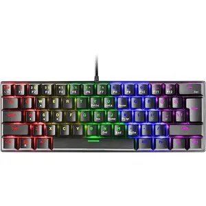 Mechanical gaming keyboard Mars Gaming MK60BUS with RGB lighting and Blue switches, US layout