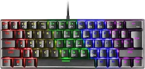 Mars Gaming MK60 Mechanical Gaming Keyboard USB QWERTY US English RGB LED 60% Black
