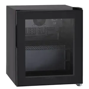 Display case refrigerator Scandomestic DC48BB — 48 L, freestanding, black, 22 bottles / 35 cans capacity