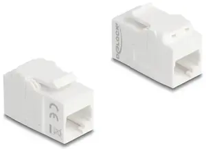 Модуль Keystone DELOCK 90719, плоский RJ-45, белый, 16.3×30.6×20.5 мм