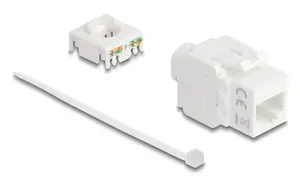 Keystone modulis DELOCK 90722 plakans RJ-45 balts, 16×36×20.8 mm