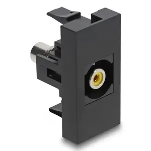 DeLOCK Easy 45 розетка RCA Черная Желтая Женская Женская
