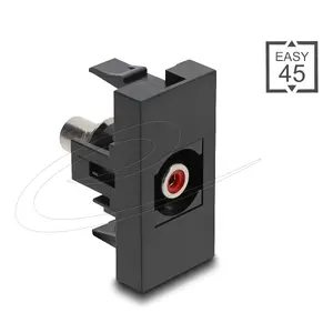 DeLOCK Easy 45 розетка 2 x RCA Черный Красный Женский