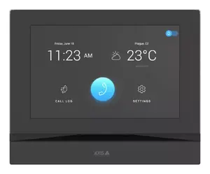 AXIS I5304 Video Intercom System with 7-Inch LCD Touchscreen Display, Wired Connection, and Fast Ethernet Interface in Black