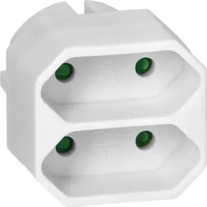 Power splitter ORNO OR-AE-13277/W 2x2P euro white — 2-way mains adapter