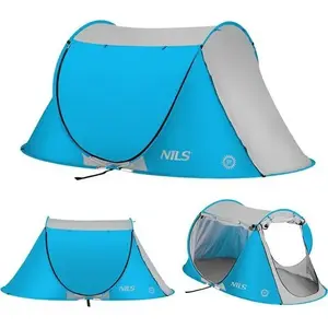 Пляжная палатка nils extreme NC3043 самораскрывающаяся, синяя