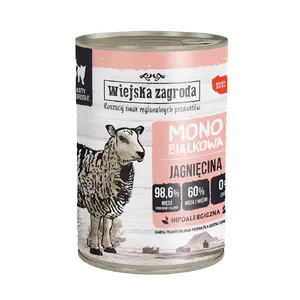 Влажный корм для кошек wiejskazagroda Monoprotein Lamb 400 г — моно белковый паштет из ягненка, взрослые, чувствительный желудок