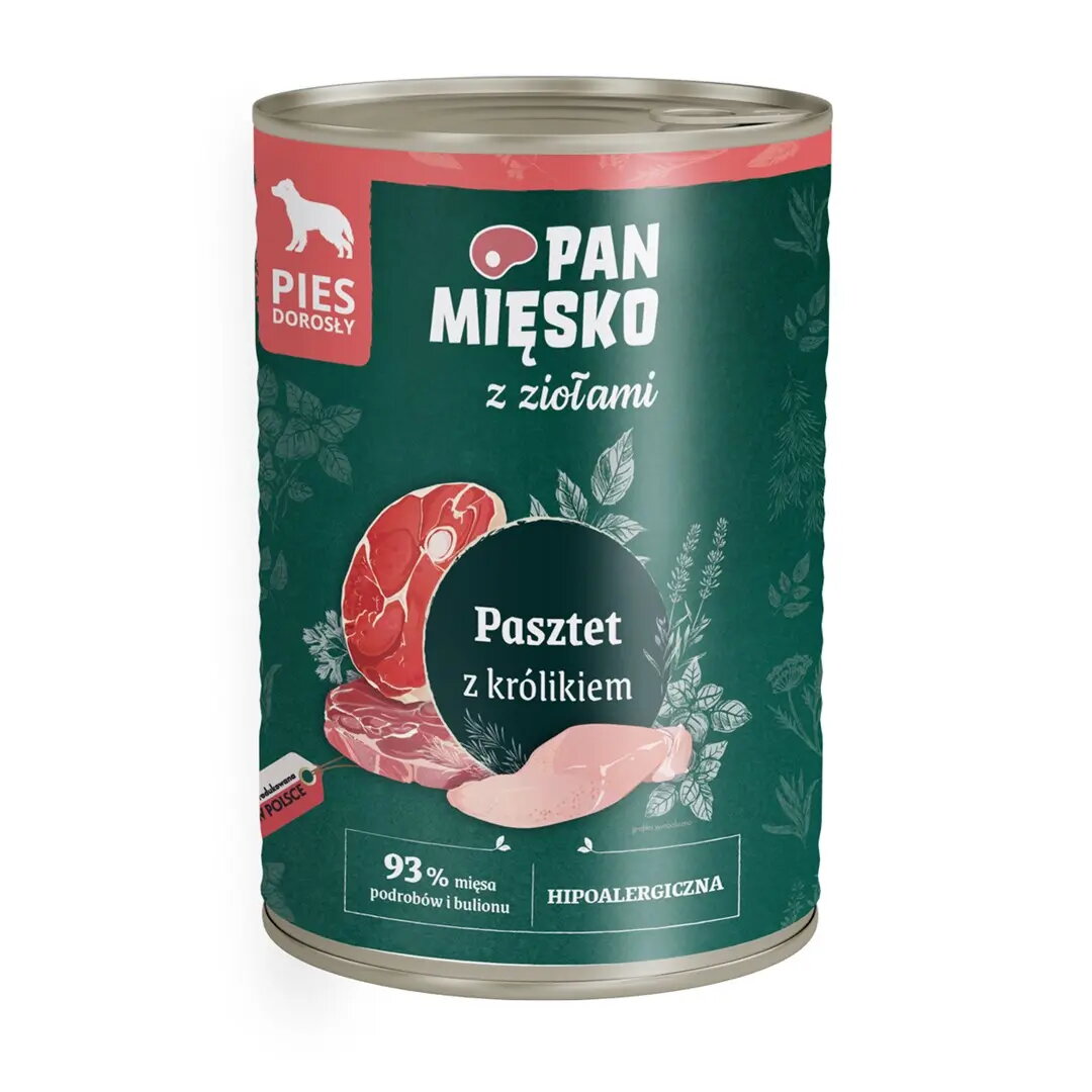 Mitrs suņu barības pan miĘsko Rabbit