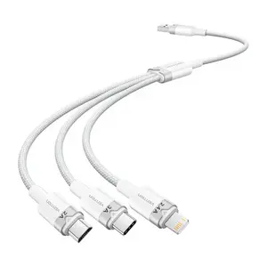 USB 2.0 A to 3‑in‑1 3A cable Vention CTPWG 1.5 m white