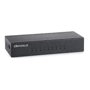 Devolo 7234 Unmanaged Network Switch with 8 Gigabit Ethernet RJ-45 Ports Desktop Black