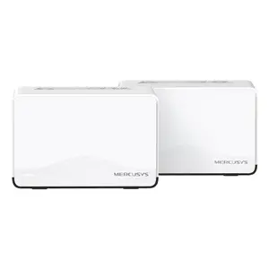 Mesh system MERCUSYS Halo H27BE Dual-band Wi‑Fi 6, 2‑pack, 3x LAN, 3568 Mbps, internal antennas, white