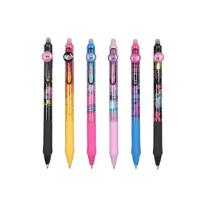 Retractable Erasable Pen Cool Pack Disney Stitch Black — rubberised grip, model 91323PTR