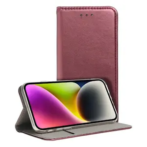 Smart magnetic book case Riff for Samsung Galaxy A36 5G A366 — bordo, folio cover with magnetic closure